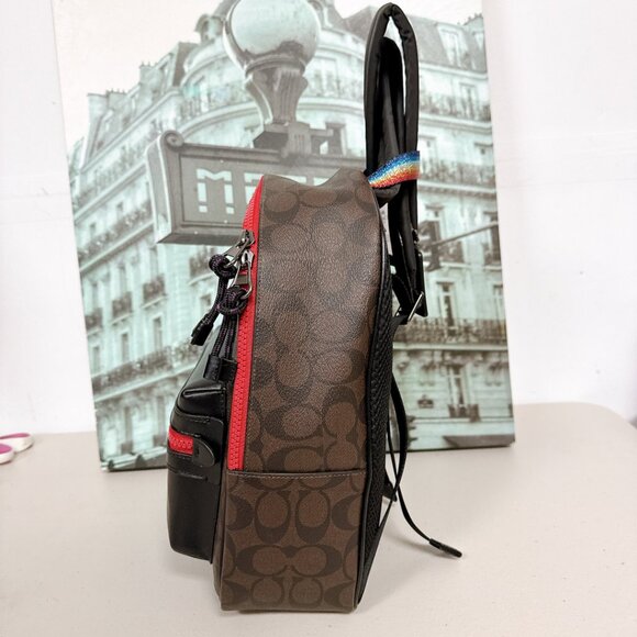 Coach F78252 Medium Charlie Backpack in Signature Canvas With Strawberry Motif main image 4